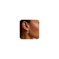 Pearl Earrings for Women, 14k Gold Plated Trendy Diamond Pearl Drop Earrings Hypoallergenic Dainty Bridal Gifts Wedding jewelry for Women - color: A—Silver