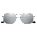 SOJOS Square Polarized Sunglasses for Women Men Small Hexagonal Polygon Shades SJ1072 - color: Silver