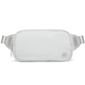 Pander Mini Belt Bag – Ultra Compact, Fits 6.7” Phone, Lipstick, Earbuds, Essentials, Small Crossbody Waist Purse, Pale Grey - color: Pale Grey