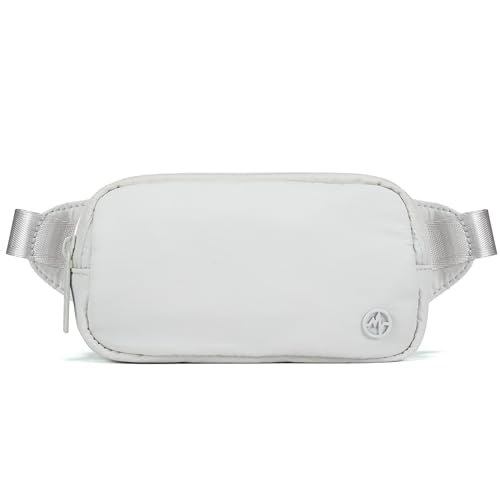 Pander Mini Belt Bag – Ultra Compact, Fits 6.7” Phone, Lipstick, Earbuds, Essentials, Small Crossbody Waist Purse, Pale Grey - color: Pale Grey