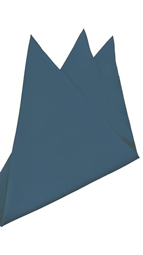 100% Cotton Bandana 27x27 Large Solid Head Scarf for Men Women Thick Opaque Reusable Wrapping Cloth Gift & Lunch - color: Indigo Blue Single