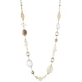 FULU AUTUMN Long Necklaces for Women Trendy Long Chunky Beaded Necklace Boho Fashion Costume Jewelry Mothers Day Gifts for Her - color: Natural