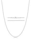 Gacimy 925 Sterling Silver Rope Chain for Women Men, 1.2mm 1.5mm 1.8mm Width 16 18 20 22 24 Inches Length - size: 24 Inches, style: 1.5MM-Width