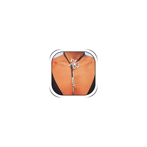 HUASAI Choker Necklace for Women Boho Necklaces Country Concert Outfits for Women Layered Western Choker Necklace Boho Cowgirl Jewelry Accessories Dress - color: J:Flower Boho Necklace