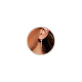 Pearl Earrings for Women, 14k Gold Plated Trendy Diamond Pearl Drop Earrings Hypoallergenic Dainty Bridal Gifts Wedding jewelry for Women - color: Round-Silver
