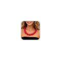 Statement Bead Necklaces for Women Boho Collar Necklace Chunky Red Resin Simple Elegant Bohemian Dress Accessories - color: A3:Rose red bead necklace