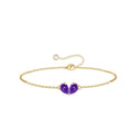 Turandoss Gifts for Women Her Daughter - 6 7 8 9 10 11 12 13 14 15 16 Year Old Girls Birthday Gifts, 14K Dainty Gold Plated Created Birthstone Bracelets for Women Girls Teens Jewelry Gifts - color: 02-02-Feb-Feb-Birthstone
