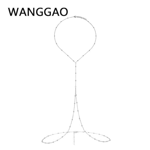 WANGGAO Stainless Steel Simple Chain Waist Body Chain For Women Beach Belly Accessories Body Jewelry - style: chain,bikini,