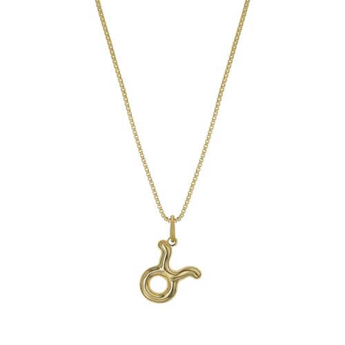 James Michelle Bubble Zodiac Necklace for Women – 3-Year Color Guarantee – Waterproof, Non-Tarnish, Hypoallergenic, Gold PVD Coated – Great for Beach, Wedding, Gifts - style: Taurus