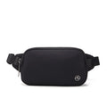 Pander Mini Belt Bag – Ultra Compact, Fits 6.7” Phone, Lipstick, Earbuds, Essentials, Small Crossbody Waist Purse, Black Onyx - color: Black Onyx