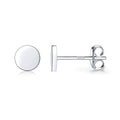 925 Sterling Silver Dot Stud Earrings | Small Simple Round Disc Stud Earrings | Tiny Flat Circle Hypoallergenic Cartilage Tragus Piercing Earrings Gifts for Women Men 2mm 3mm 4mm 5mm - color: #5 white gold-5mm