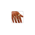 Chunky Rings for Women Adjustable Thick Rings Set Trendy Statement Stackable Ring for Women Chunky Jewlery Irregular Dome Flower Finger Knkuckle Thumb Ring - style: Style 3 - 6pcs g