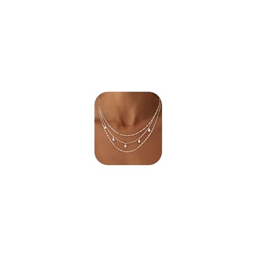 Layered Necklaces For Women,Dainty Gold Plated Necklace Stack Prom Layering Necklaces For Women Trendy Chain Cross Choker Necklace Set Fashion Accessories - color: 3set-1-sl