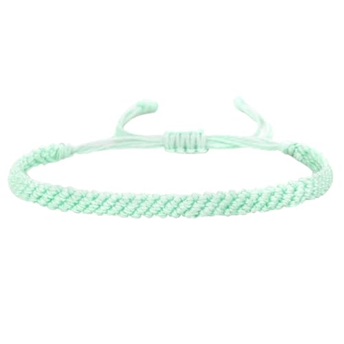 1/2Pcs Set Tibetan Rope Braided Rope String Adjustable Bracelet for Women Men Jewelry Handmade Bohemian Lucky Protection Bracelet Colorful - color: light blue