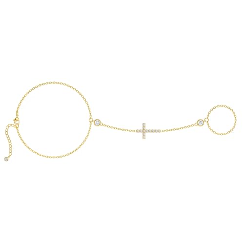 NECOCY Mothers Day Gifts Cross Bracelet for Women, Dainty 14K Gold/Silver Plated Pearl Cross Chain Bracelet Religious Christian Baptism Jesus Catholic Bracelet Jewelry Gift for Mom Wife Daughter - style: Style-7