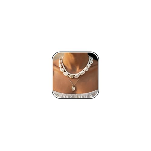 Shell Starfish Necklace for Women Pearl Beach Boho Layered Necklace Charm Accessories Summer Vacation Outfit 2026 - color: C1:starfish shell charm necklace