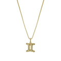 James Michelle Bubble Zodiac Necklace for Women – 3-Year Color Guarantee – Waterproof, Non-Tarnish, Hypoallergenic, Gold PVD Coated – Great for Beach, Wedding, Gifts - style: Gemini