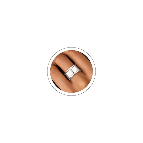 ZOERAY Gold Stackable Rings for Oura Ring Gen 4/Oura Ring Gen 3 Chunky 14K Gold Plated Rings for Women Non Tarnish Cubic Zirconia Twist Thumb Silver Ring Set Gold Band Jewelry for Women Size 6-10 - color: C.Silver Thin Rings