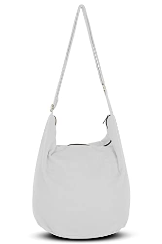 Your Cozy Hobo Sling Bags For Women Crossbody Bag Thai Top Handmade Shoulder Bag with Adjustable Strap - color: Off-white