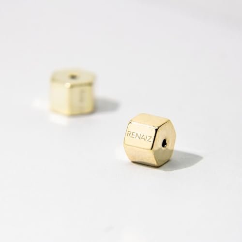RENAIZ Bold Statement Hoop & Stud Earrings for Women – 14K Gold & Rhodium Plated Maximalist Jewelry, Chunky Geometric Boho Earrings, Hypoallergenic Non-Tarnish Trendy Gift - color: Yellow Gold, style: Chunky