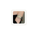 Minimalist Arm Cuff Bracelet Layered Armband Elegant Cuff Bangle Round Bracelet Stackable Geometric Jewelry for Women Men - color: chunky silver