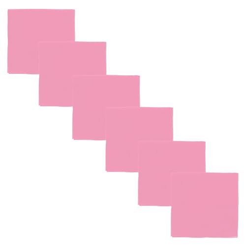 Motique Accessories Solid Color Bandana - Set of 6 Bandannas - color: Pink