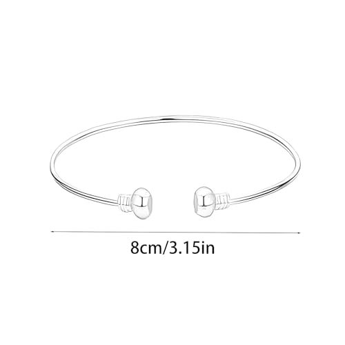 Silver Arm Cuff for Women Open Adjustable Armband Stackable Upper Arm Bracelet Bangle Minimalist Summer Beach Cuff Jewelry - color: Silver Arm Cuff EF
