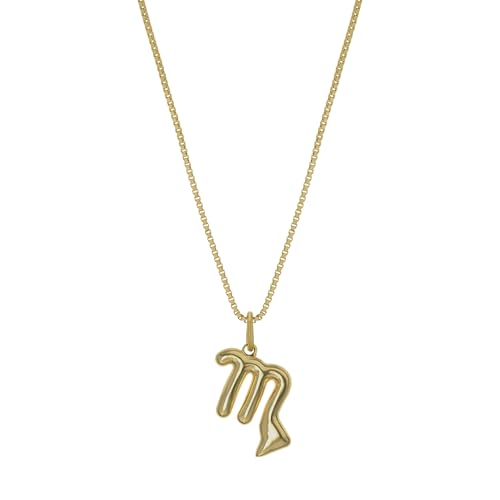 James Michelle Bubble Zodiac Necklace for Women – 3-Year Color Guarantee – Waterproof, Non-Tarnish, Hypoallergenic, Gold PVD Coated – Great for Beach, Wedding, Gifts - style: Scorpio
