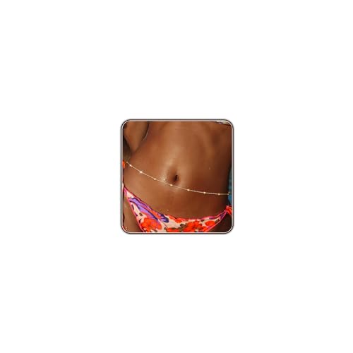 Gold Body Chain for Women Belly Waist Chain Sexy Bikini Beach Jewelry for Women Waterproof Cute Hips Stomach chain Belt Summer Vacation Accessories Gift For Her Boho Jewelry Adjustable 26.5-37Inch - style: H.Beads Chain