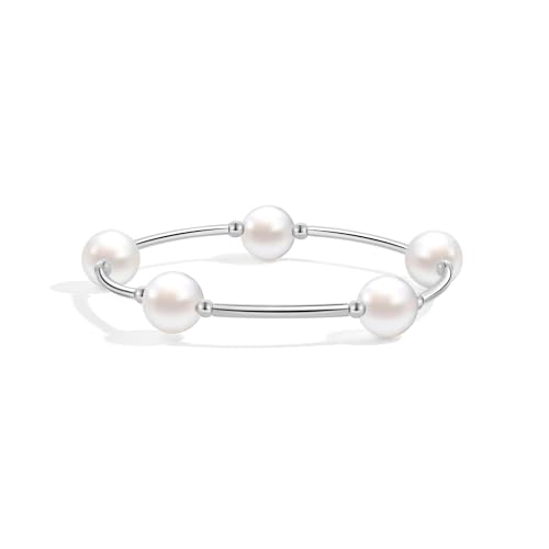 Elegance 11 designs 10mm Crystal White Pearl Blessing Bracelet - style: Style-silver 1pcs