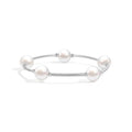 Elegance 11 designs 10mm Crystal White Pearl Blessing Bracelet - style: Style-silver 1pcs