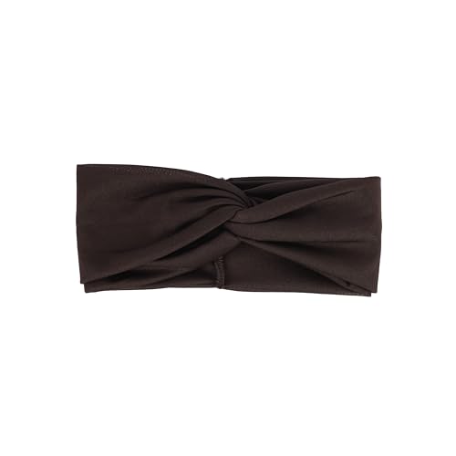 Motique Accessories Solid Twist Turband Headwrap Hair Band for Women (Dark Brown) - color: Dark Brown