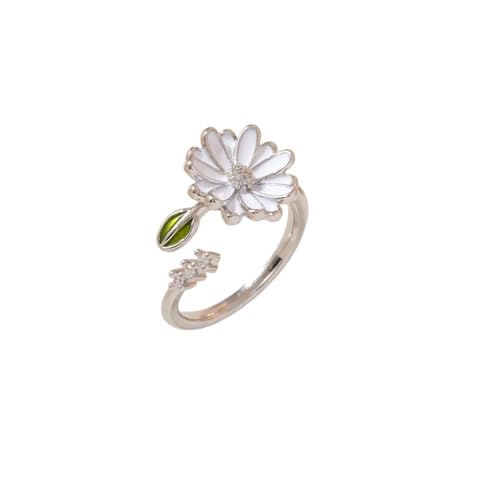 Adjustable Women's Cubic Zirconia Leaf Shaped Ring, 18K Gold-Plated Exquisite Stackable Women's Ring, A Great Gift for Her - color: R