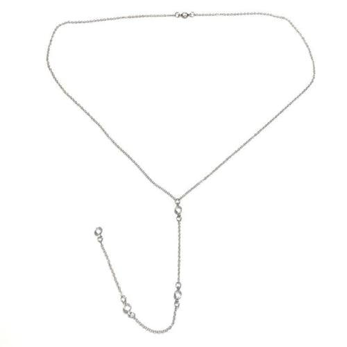 Rhinestone Back Chain Necklace for Women Bridal Wedding Sexy Rhinestone Backdrop Chain Waist Belly Chains Trendy Body Chains Jewelry - style: 4Silver