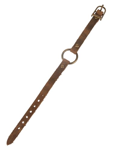 SPUNKYsoul Buckle or 5 Wrap Leather Circle Bracelet - Handmade Adjustable Leather Wrap Bracelet for Women & Men, Unique Distressed Stackable Jewelry with Symbolic Circle for Everyday Wear & Gifting - style: Men's Buckle Circle Single Band