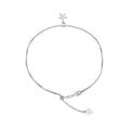 LeCalla 925 Sterling Silver Adjustable Anklets for Women | Women's Anklet Bracelets Foot Jewelry | Chain Link Anklets Silver Jewelry | Summer Beach Jewelry for Wife Girlfriend Her - color: Star Charm Bolo