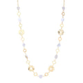 Long Gold Necklaces for Women Dainty Natural Stone Beaded Gold Necklace Mothers Day Gifts Boho Gold Costume Jewelry for Women - color: Light Grey Blue