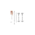20G Internal Thread Cartilage Earrings Studs Surgical Steel Nose Rings Flat Back Stud Piercing Jewelry for Tragus/Helix/Conch/Medusa/Lip/Labret - color: BL:6mm;CZ:2mm