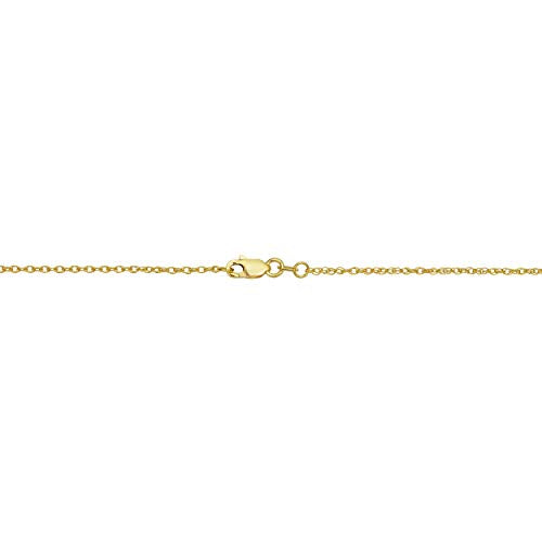 Kooljewelry Womens Classic Rope Chain - 10k Yellow Gold Barely-There Necklace, Thin Lightweight - size: 16 inch, style: 1.3 mm wide