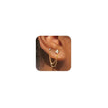 Freekiss Gold Chain Studs Earrings for Women Trendy: Hypoallergenic 14K Gold Plated Dangle Earrings Dainty Small Long Chain Earring Set Fashion Gold Jewelry for Women - style: 4cz chain earrings-gd