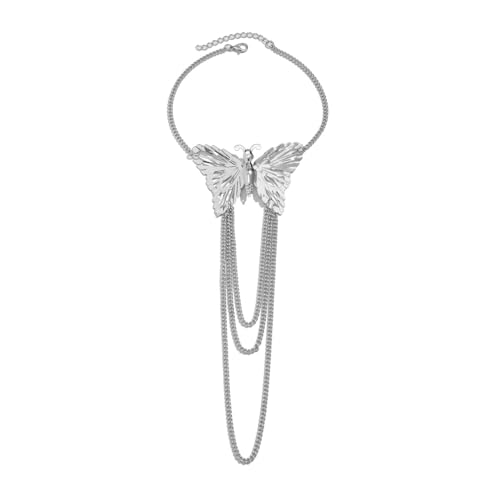 Xerling Boho Hollow out Butterfly Arm Bracelets Chains Tassel Armband Armlet Upper Arm Band Festival Costume Jewelry for Women