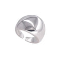 Adjustable 925 Sterling Silver Rings Handmade Wide Silver Ring Boho Thumb Band Statement Rings for Women - color: Pattern 3