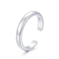 CHIC & ARTSY 925 Sterling Silver Open Toe Ring for Women - Lightweight Comfortable Yoga Toe Rings, Adjustable Stackable Toe Rings, Boho Coastal Vacation Beach Foot Jewellery - color: Classic #02