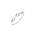 Amazon Essentials Plated Sterling Silver Chain Link Accent Ring - color: Rhodium, size: 10
