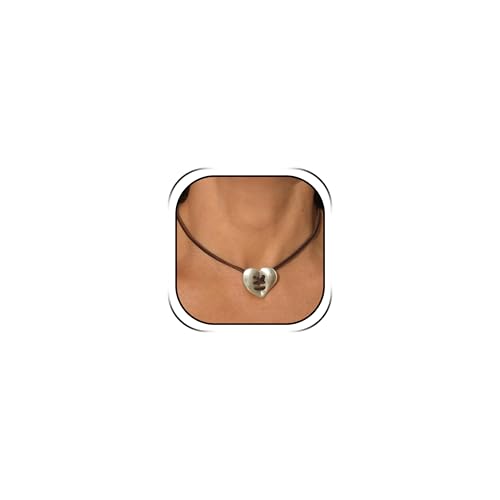 Boho Outfits for Women Boho Necklaces Country Concert Outfits Nashville Western Jewelry Choker Necklaces Long Leather Necklace Western Dress Jewelry Country Cowgirl Accessories Gifts - color: Z：Weave Heart Choker