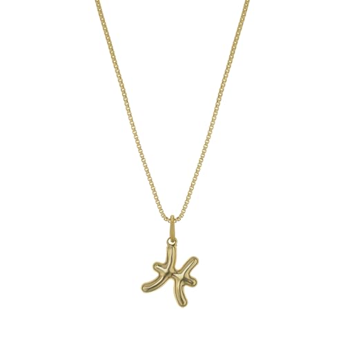 James Michelle Bubble Zodiac Necklace for Women – 3-Year Color Guarantee – Waterproof, Non-Tarnish, Hypoallergenic, Gold PVD Coated – Great for Beach, Wedding, Gifts - style: Picses