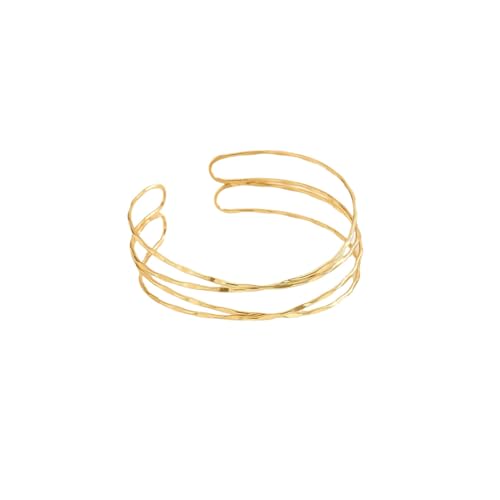 Choistily Arm Cuff Bracelet Gold Cuff Bracelet Silver Cuff Bracelet Arm Cuff Upper Arm Cuff Bracelet Jewelry Gift for Women - color: gold
