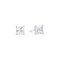 KEZEF Sterling Silver Stud Earrings for Women & Men - 4-Prong Setting Cubic Zirconia Earrings Studs - Premium CZ S925 Hypoallergenic - Available in 14K White and Yellow Gold, Rose Gold - 3mm to 9mm - color: 14K White Gold, size: 5mm - Modest