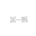 KEZEF Sterling Silver Stud Earrings for Women & Men - 4-Prong Setting Cubic Zirconia Earrings Studs - Premium CZ S925 Hypoallergenic - Available in 14K White and Yellow Gold, Rose Gold - 3mm to 9mm - color: 14K White Gold, size: 3mm - Tiny