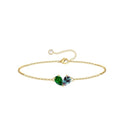 Turandoss Gifts for Women Her Daughter - 6 7 8 9 10 11 12 13 14 15 16 Year Old Girls Birthday Gifts, 14K Dainty Gold Plated Created Birthstone Bracelets for Women Girls Teens Jewelry Gifts - color: 05-06-May-Jun-Birthstone